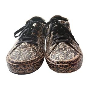 Superga Cotu Mens Leopard Print Canvas Low Top Brown Black Size 8 Women's SZ 9.5